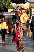 Myanmar - Kyaikhtiyo, porters carrying luggage's of the pilgrims. 